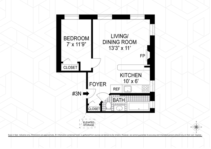 Floorplan for 328 West 12th Street, 3N