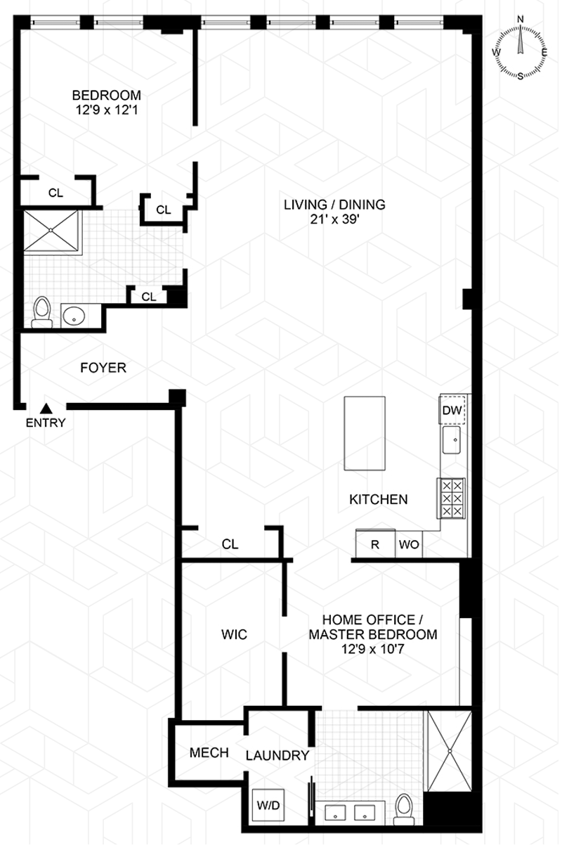 Floorplan for 150 West 26th Street, 901