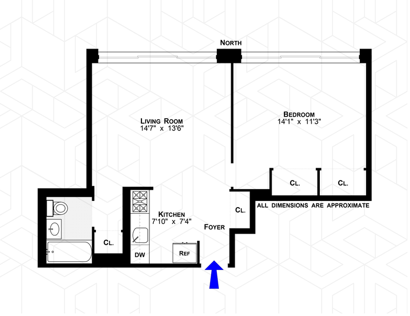 Floorplan for 333 East 45th Street, 9D