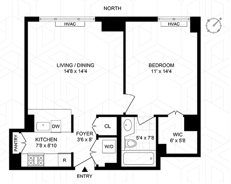 Floorplan for 101 West 79th Street, 6H