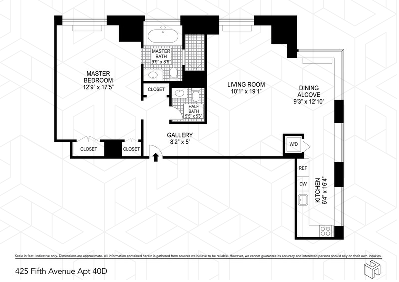 Floorplan for 425 Fifth Avenue, 40D