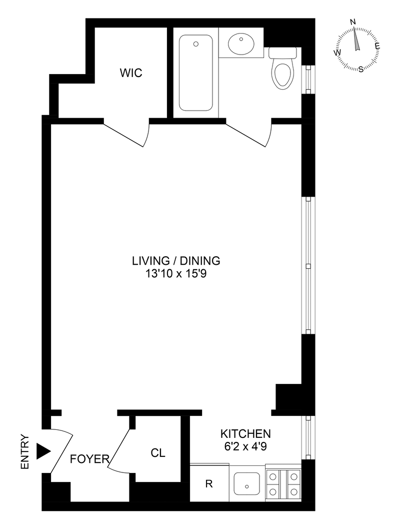 Floorplan for 70 Remsen Street, 3J