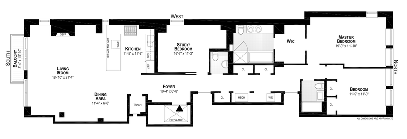 Floorplan for 140 West 124th Street, 6B