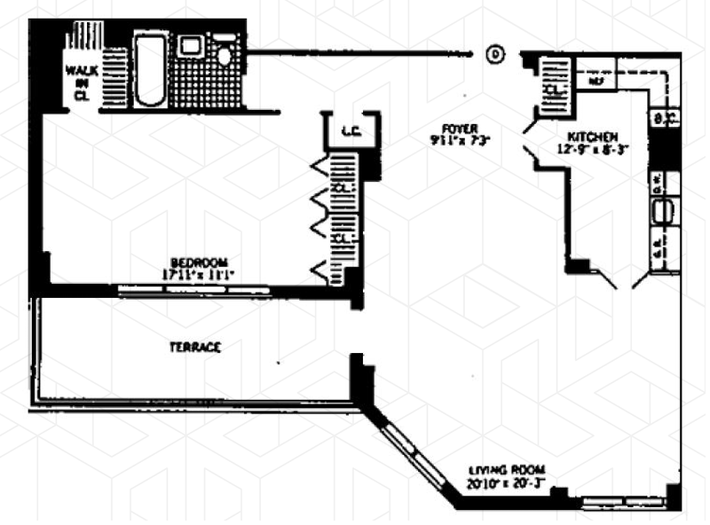 Floorplan for 444 East 75th Street, 18D