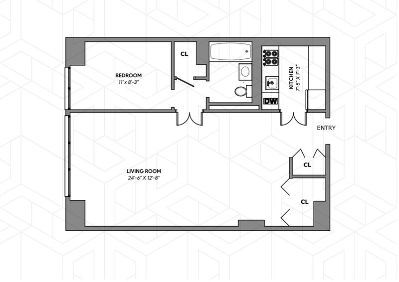 Floorplan for 2500 Johnson Avenue, 21B