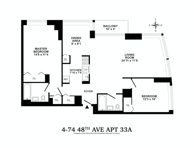Floorplan for 4 -74 48th Ave, 33A
