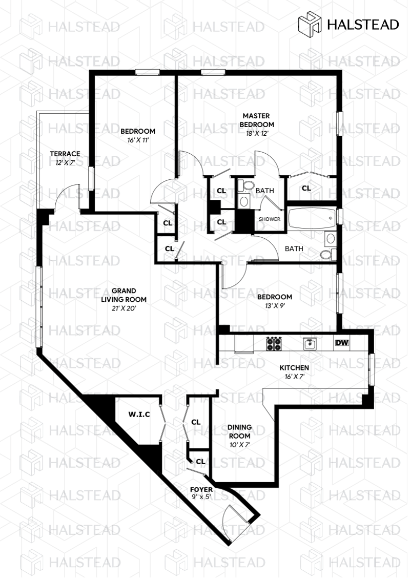 Floorplan for 3135 Johnson Avenue, 6H