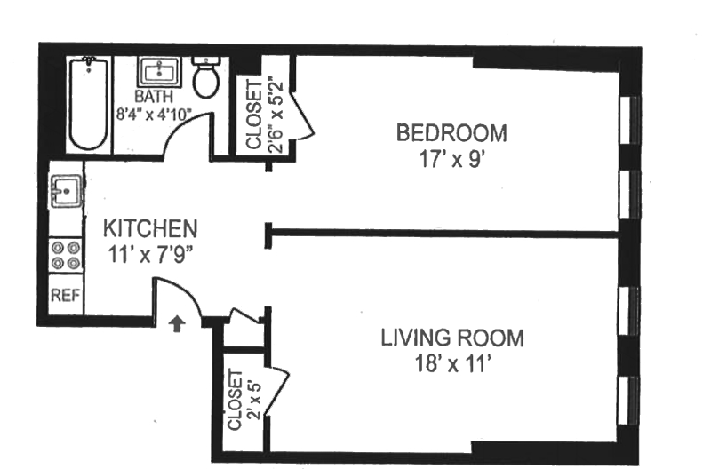 Floorplan for 216 East 12th Street, 3B