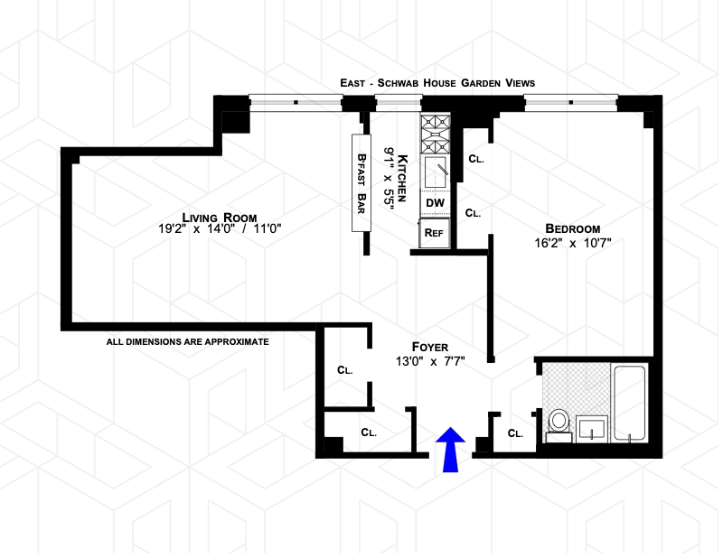 Floorplan for 11 Riverside Drive, 1OW