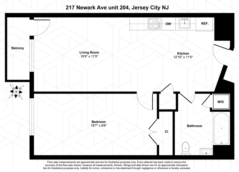 Floorplan for 217 Newark Ave, 204