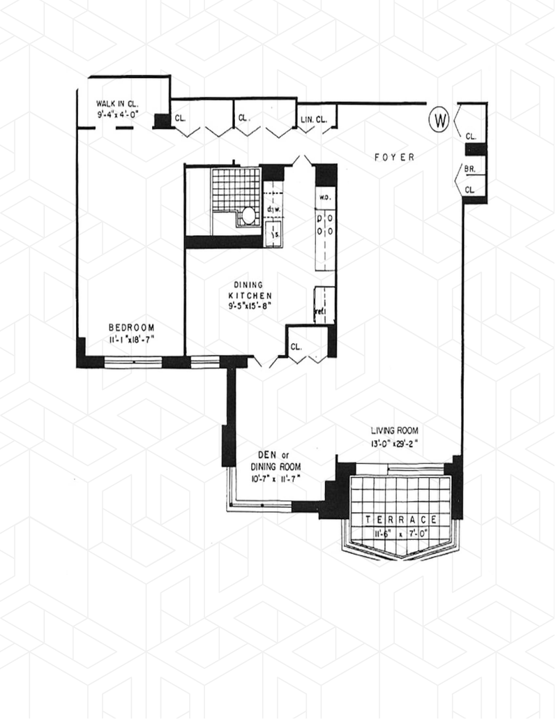 Floorplan for 3333 Henry Hudson Parkway, 7W