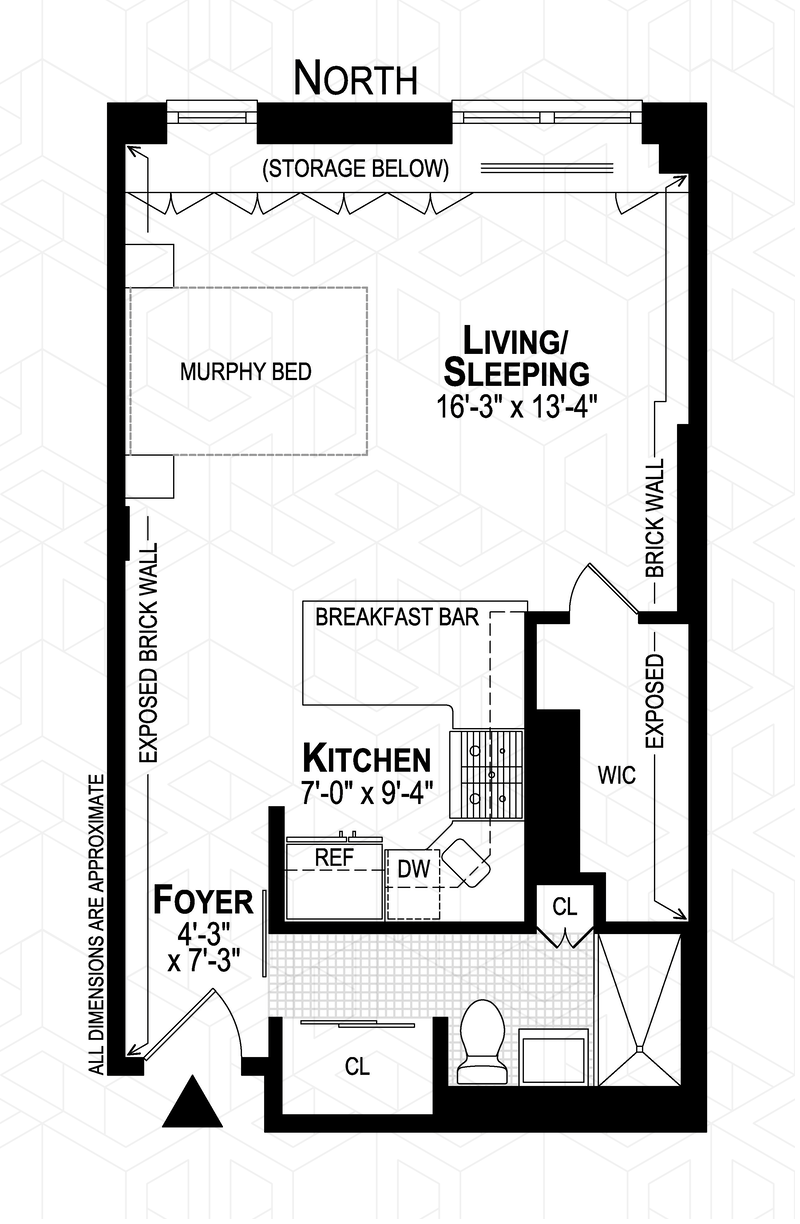 Floorplan for 410 West 23rd Street, 2F
