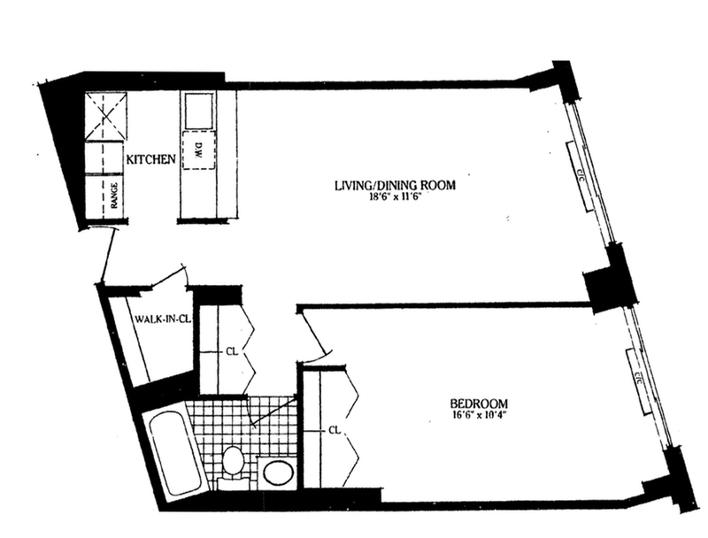 Floorplan for 5 East 22nd Street, 19G