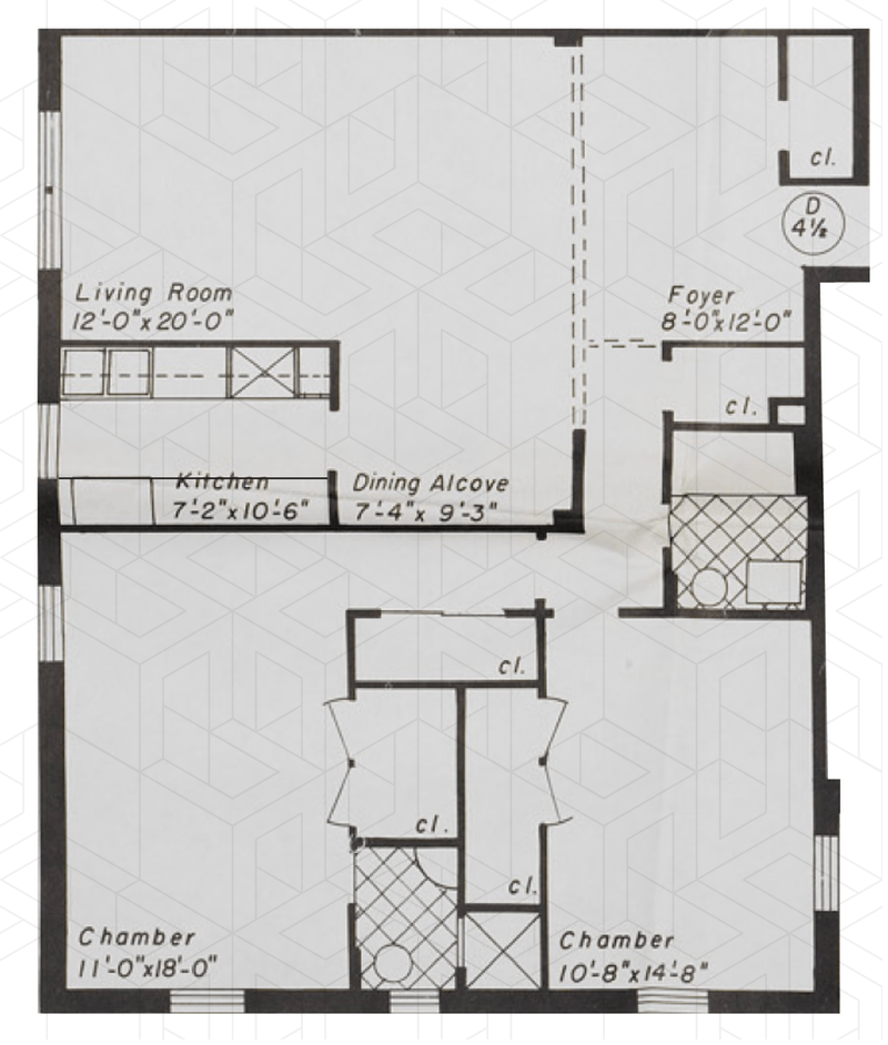 Floorplan for Central Riverdale 2Bd 2Ba , Rental