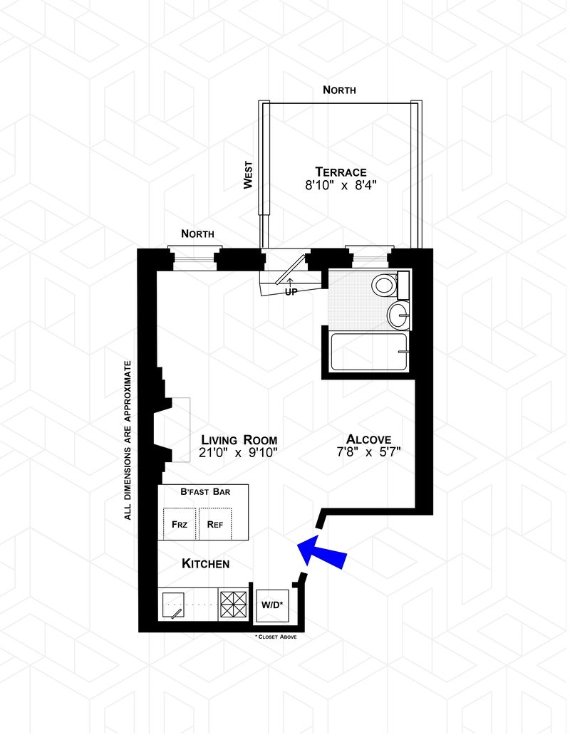 Floorplan for 345 West, 84th Street, 8