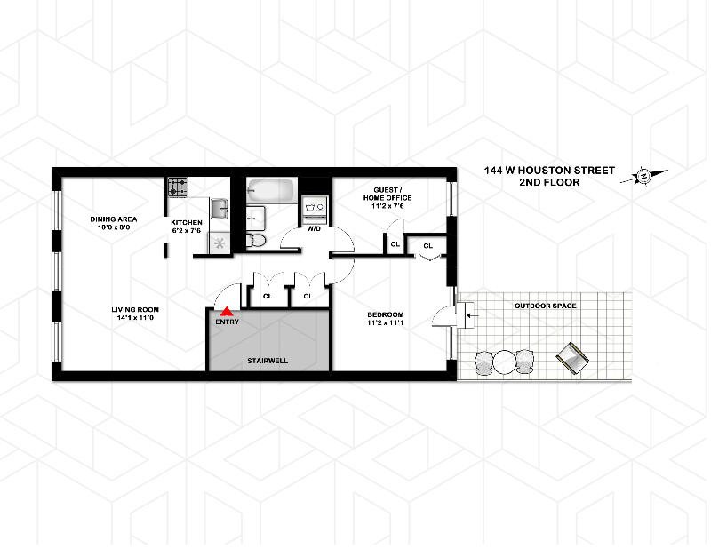 Floorplan for 144 West Houston Street, 2