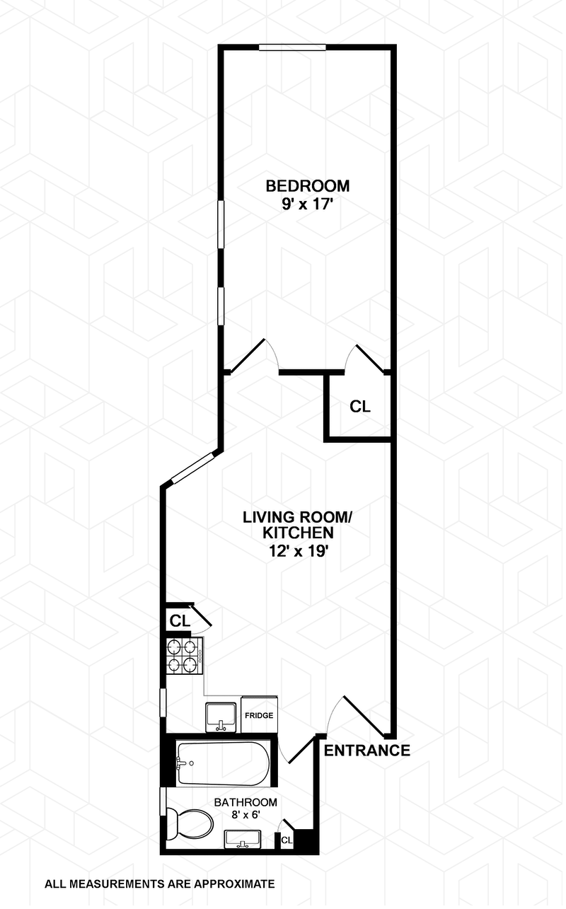 Floorplan for 406 West 47th Street, 2D