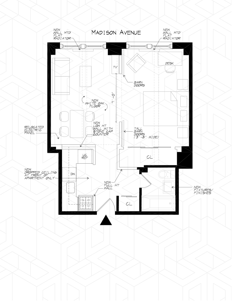 Floorplan for Sunny  Doorman  Studio Coop In Nomad