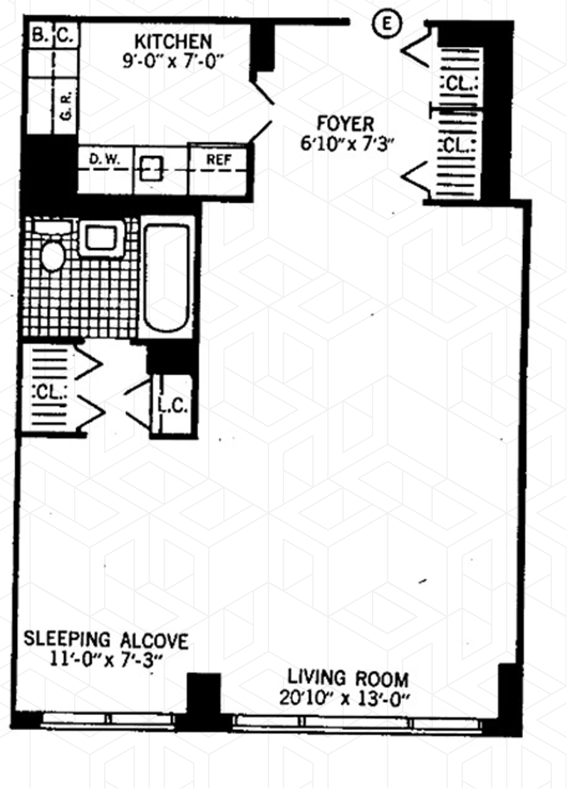 Floorplan for 444 East 75th Street, 10E