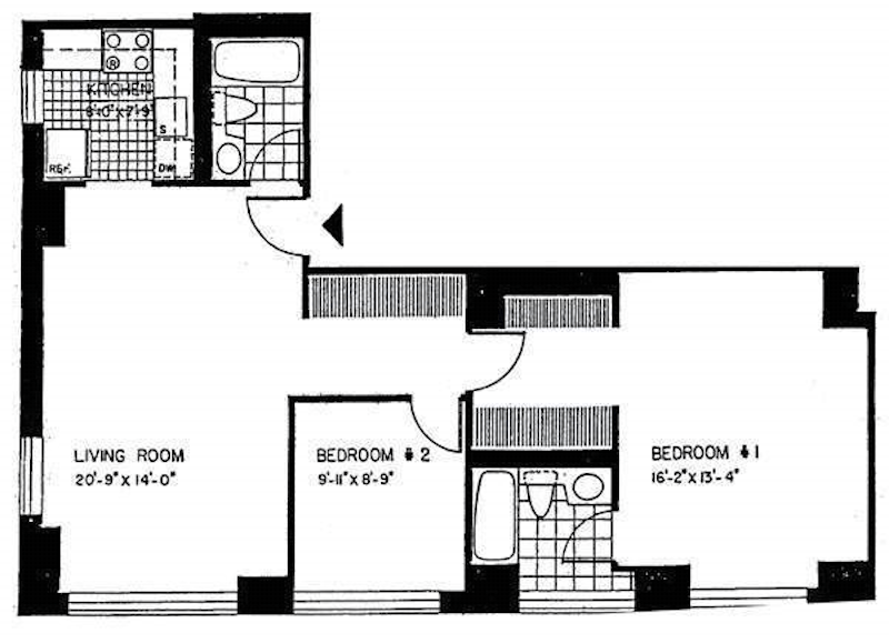 Floorplan for 236 East 47th Street, 37C