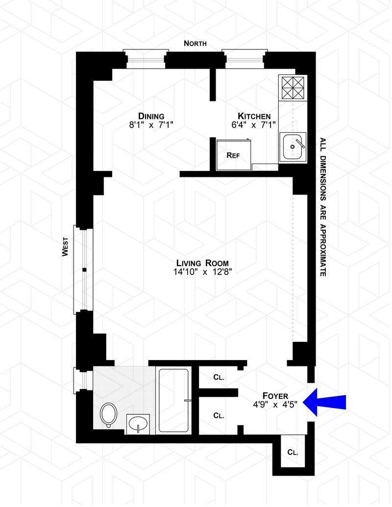 Floorplan for Lincoln Center Studio
