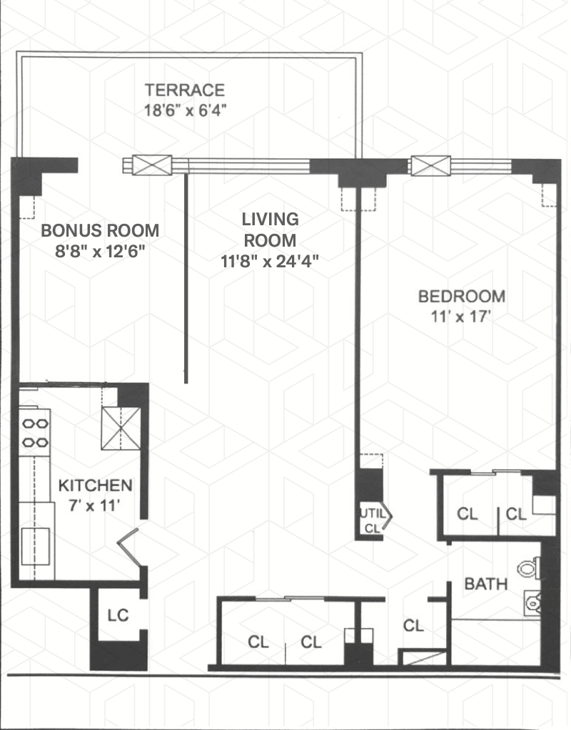 Floorplan for 392 Central Park West