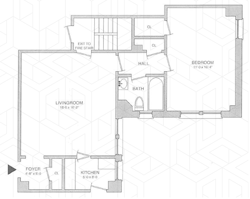 Floorplan for 230 East 48th Street, 2D