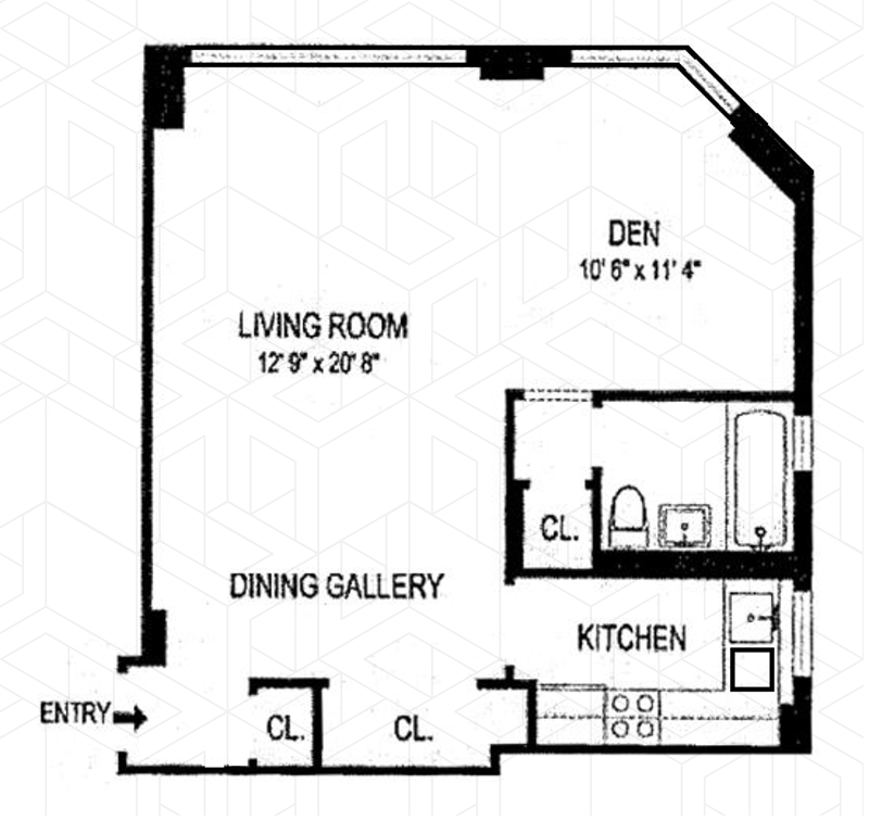 Floorplan for 201 East 19th Street, 12C