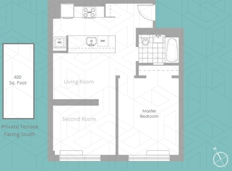 Floorplan for 2-40 51st Avenue, 3J