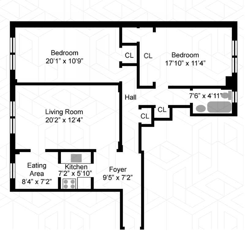 Floorplan for 245 East 37th Street, 3B