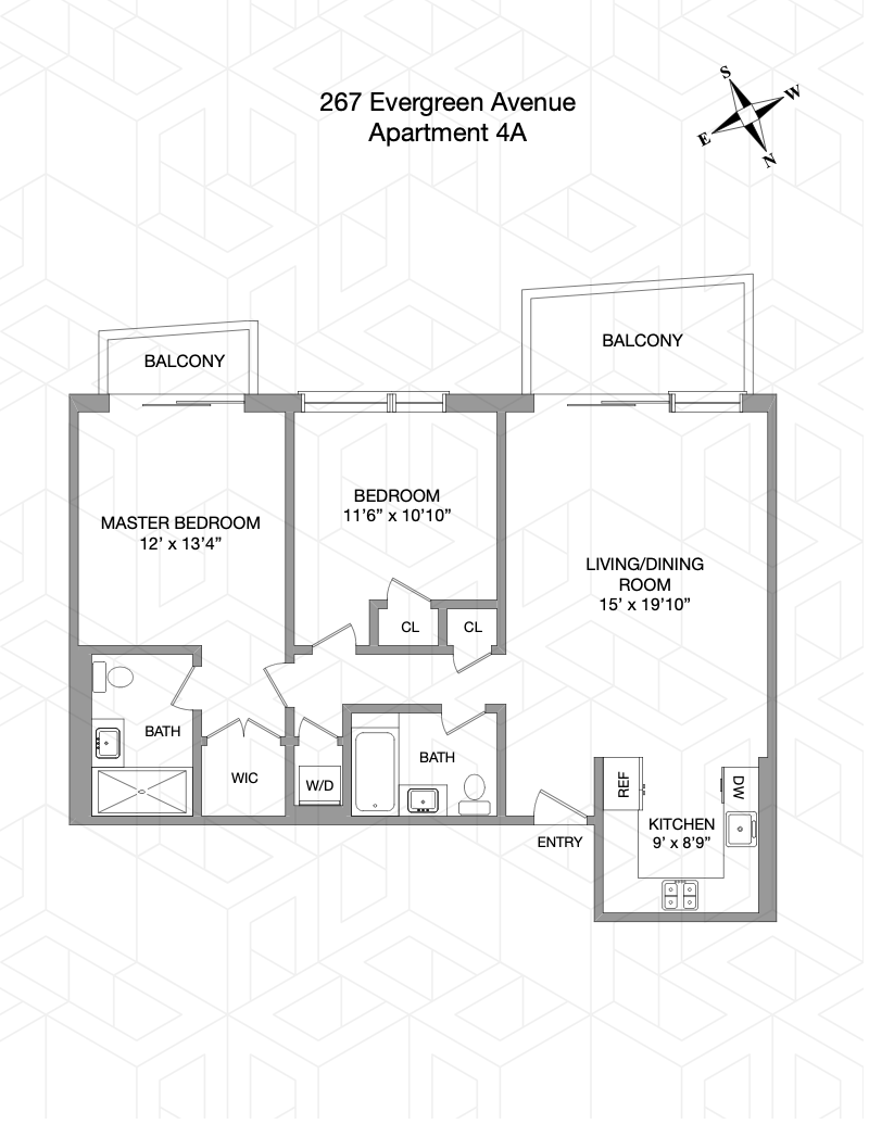 Floorplan for 267 Evergreen Avenue, 4A