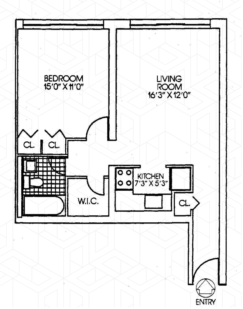 Floorplan for 44 East 12th Street, 8C
