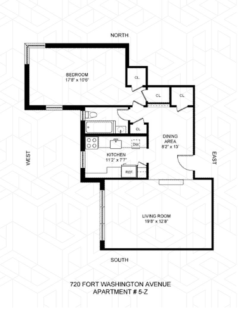 Floorplan for 720 Ft Washington Avenue, 5Z