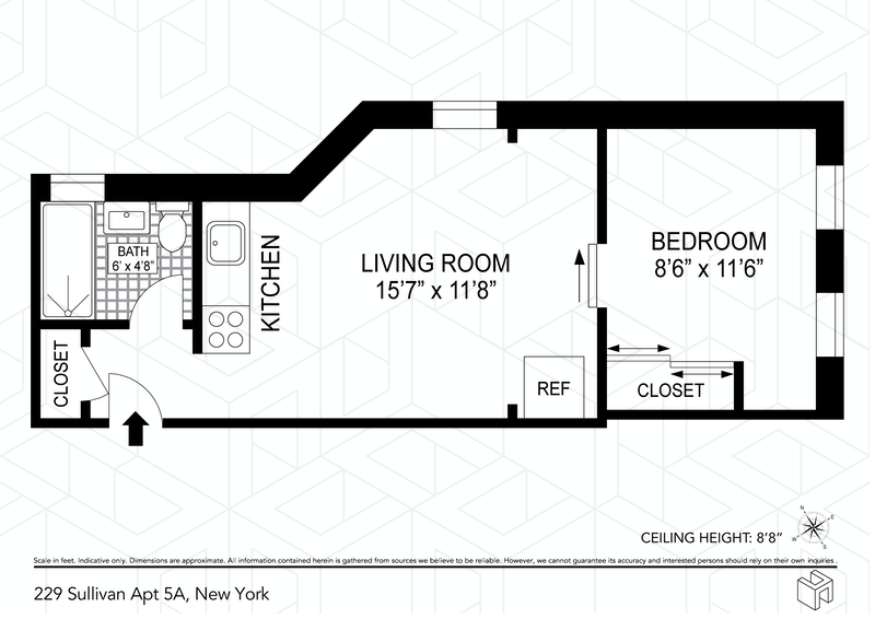 Floorplan for 229 Sullivan Street, 5A