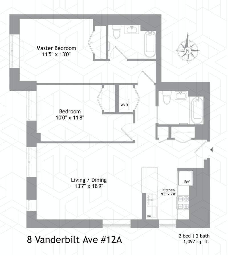 Floorplan for 8 Vanderbilt Avenue, 12A