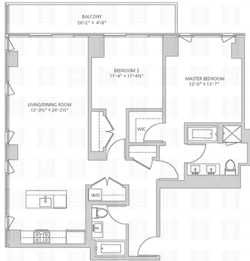Floorplan for 110 Third Avenue, 17A