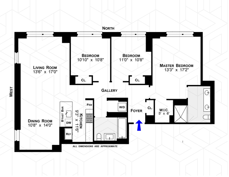 Floorplan for 23 West 116th Street, 10A