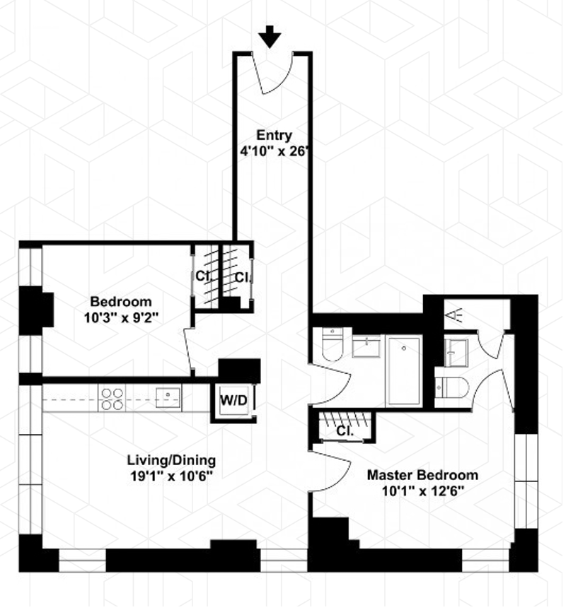 Floorplan for 432 West 52nd Street