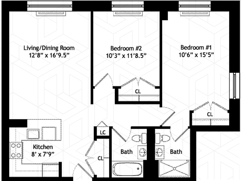 Floorplan for 736 West 187th Street, 307