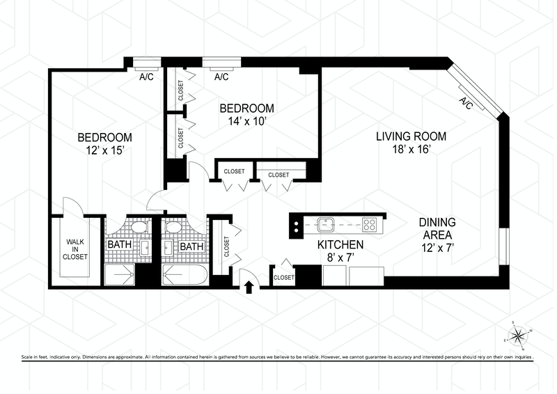 Floorplan for 1641 Third Avenue, 15H