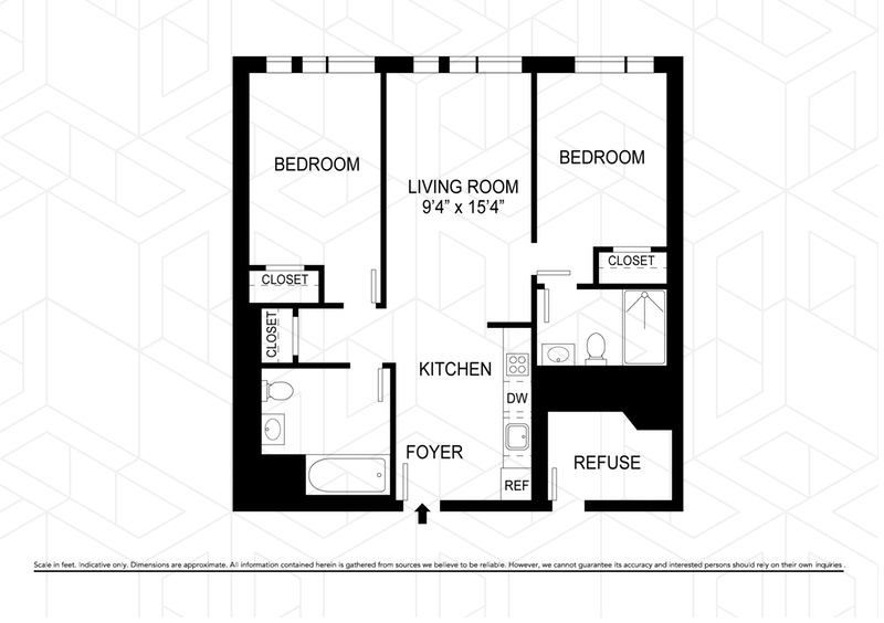 Floorplan for 306 West 142nd Street, 5E