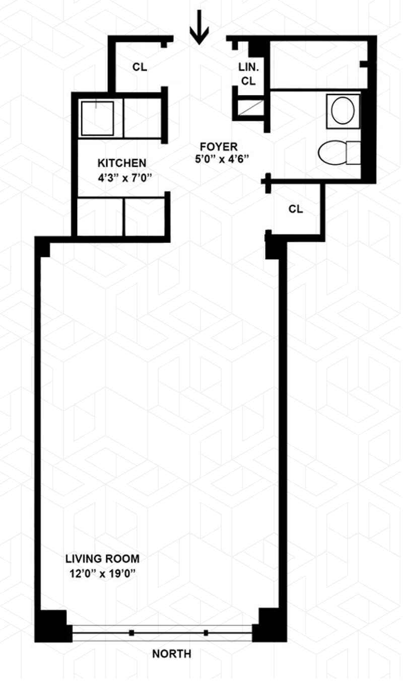Floorplan for 210 East 47th Street, 7E