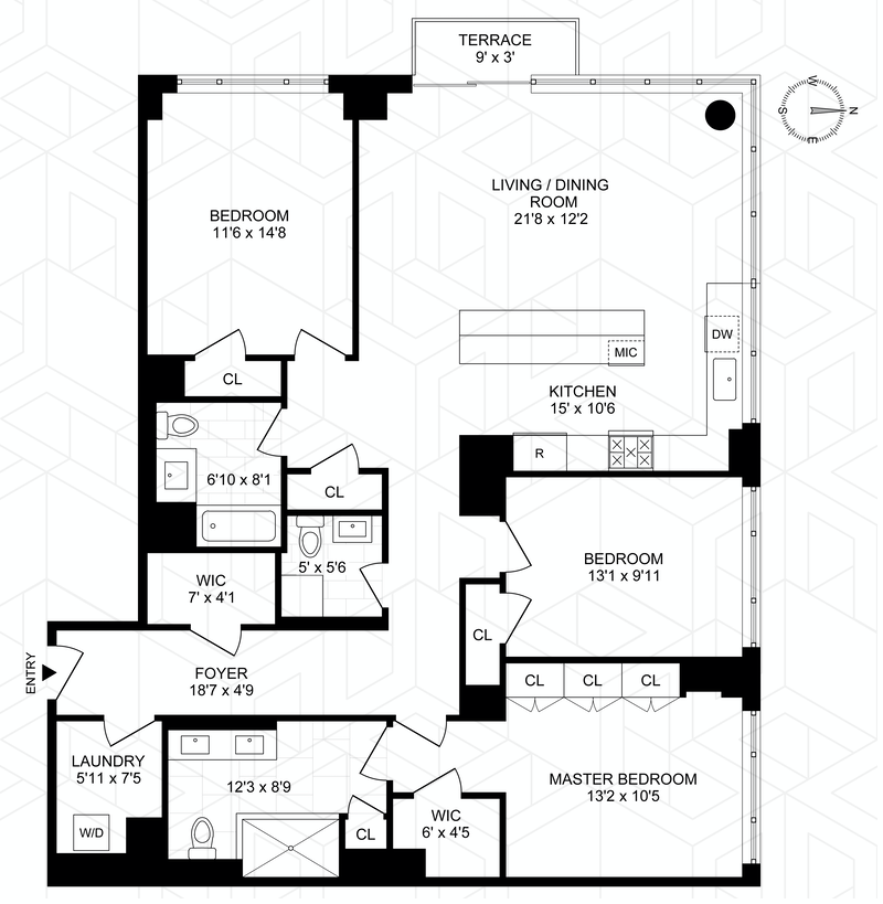 Floorplan for 1100 Maxwell Lane, 633