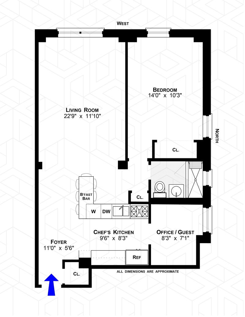 Floorplan for 550 Grand Street