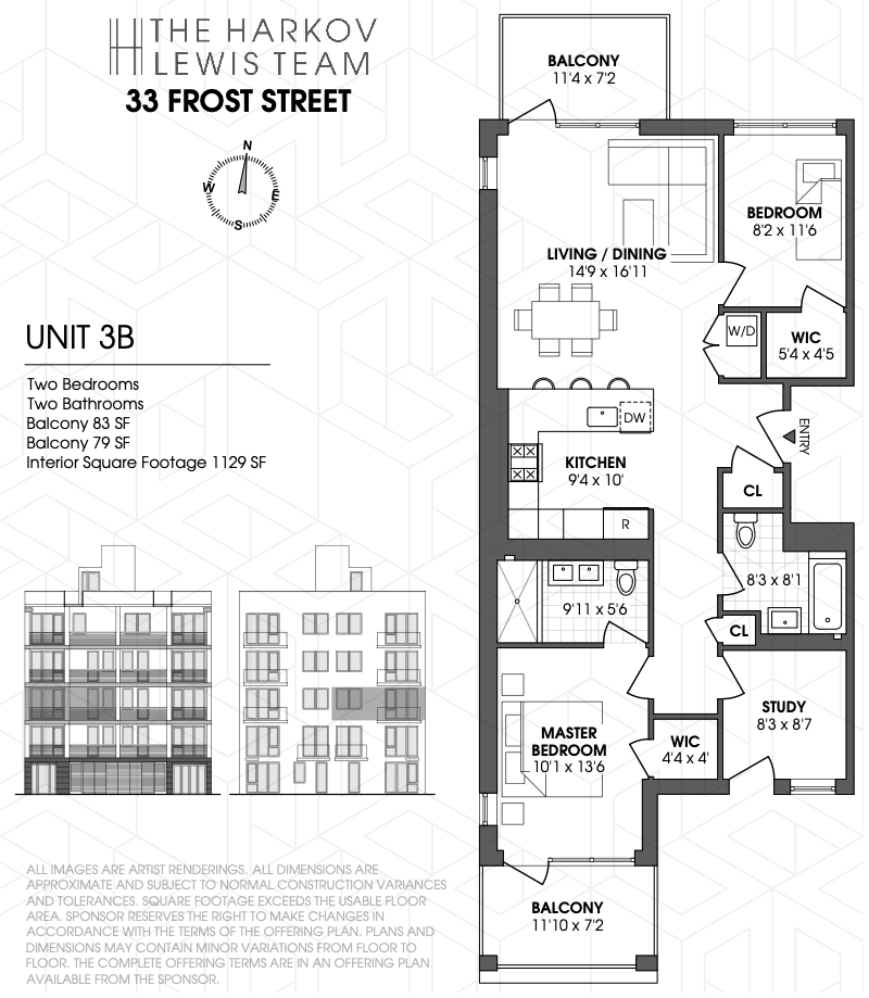 Floorplan for 33 Frost Street, 3B
