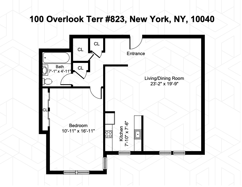 Floorplan for 100 Overlook Terrace, 823