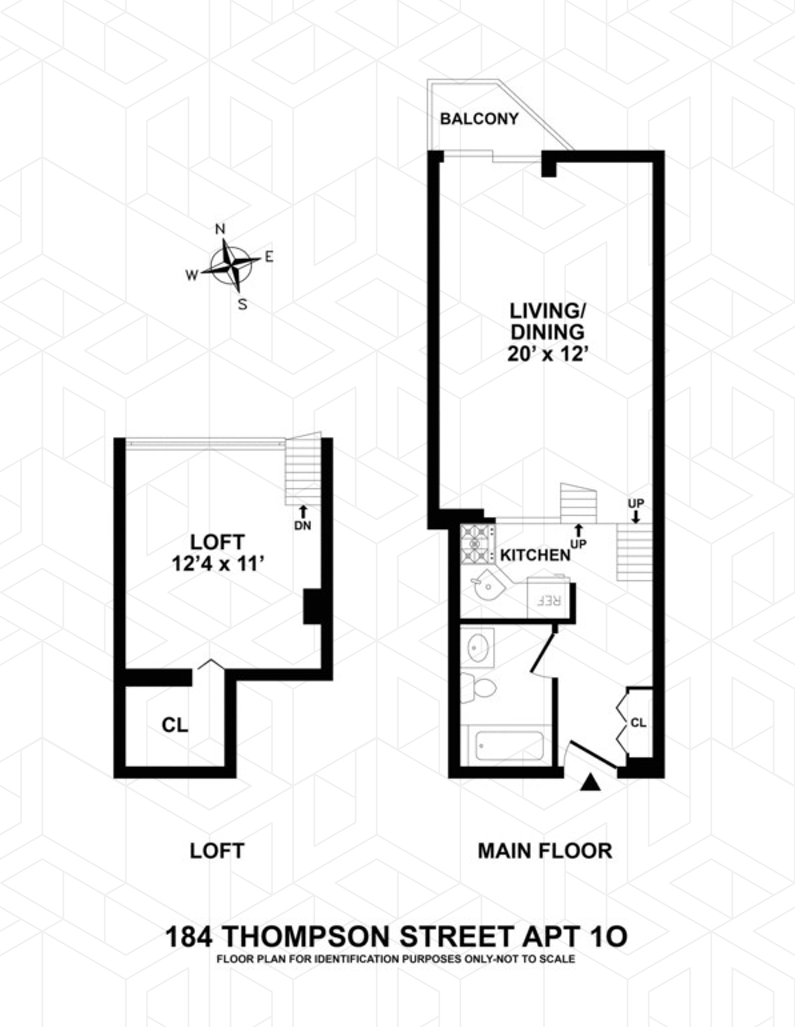 Floorplan for 184 Thompson Street, 1O