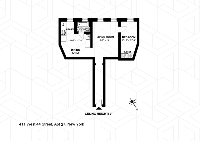 Floorplan for 411 West 44th Street