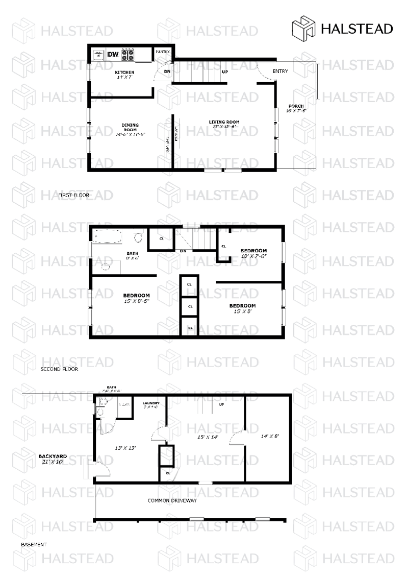 Floorplan for 3526 Riverdale Ave, Townhouse