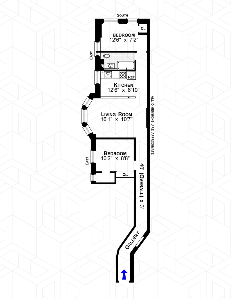 Floorplan for 242 West 104th Street, 1RE